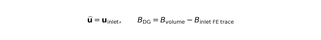 Prescribed inlet trace used in the cellwise continuity operator